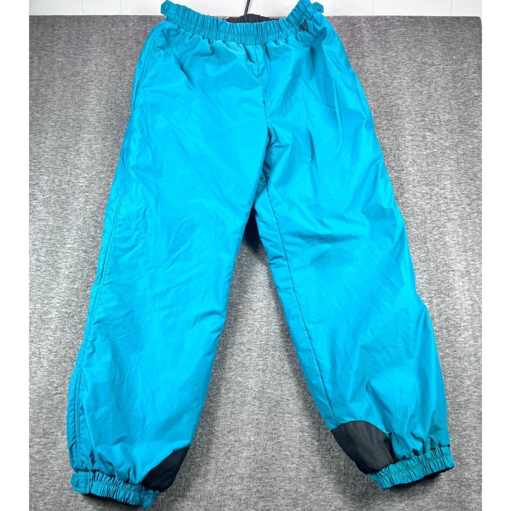 Columbia Insulated Snow Pants Mens XL Teal Ski Winter Nylon Elastic Waist